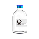 100ml Sterile Clear Vials 5pk Blue Flip Caps
