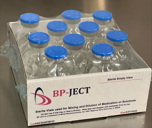 30ml Sterile Clear Vials 96pk Blue Flip